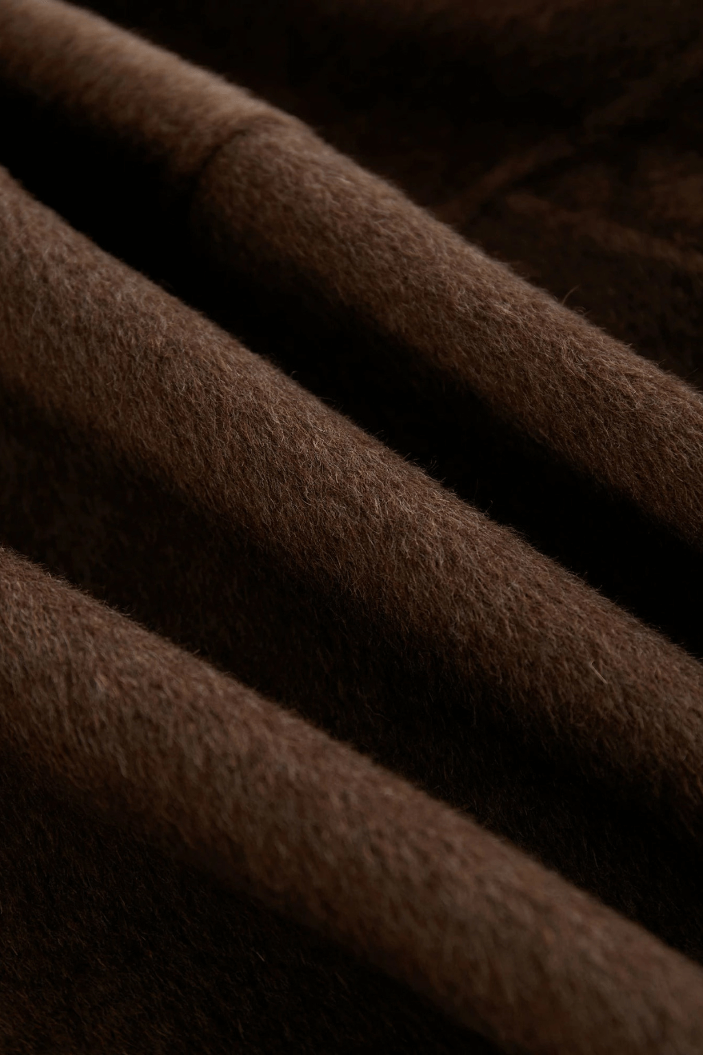 Double Breasted Dark Brown Wool Coat