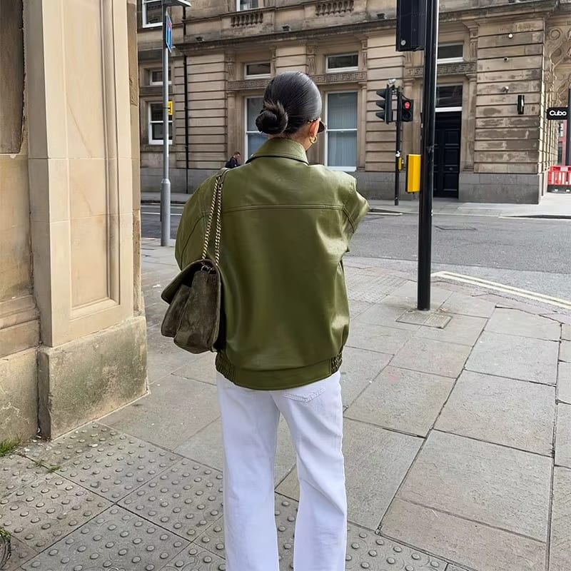 Simone | Oversized Leather Jacket