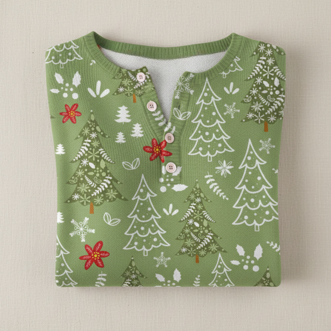Sofia | Christmas Sweater with Decorative Buttons