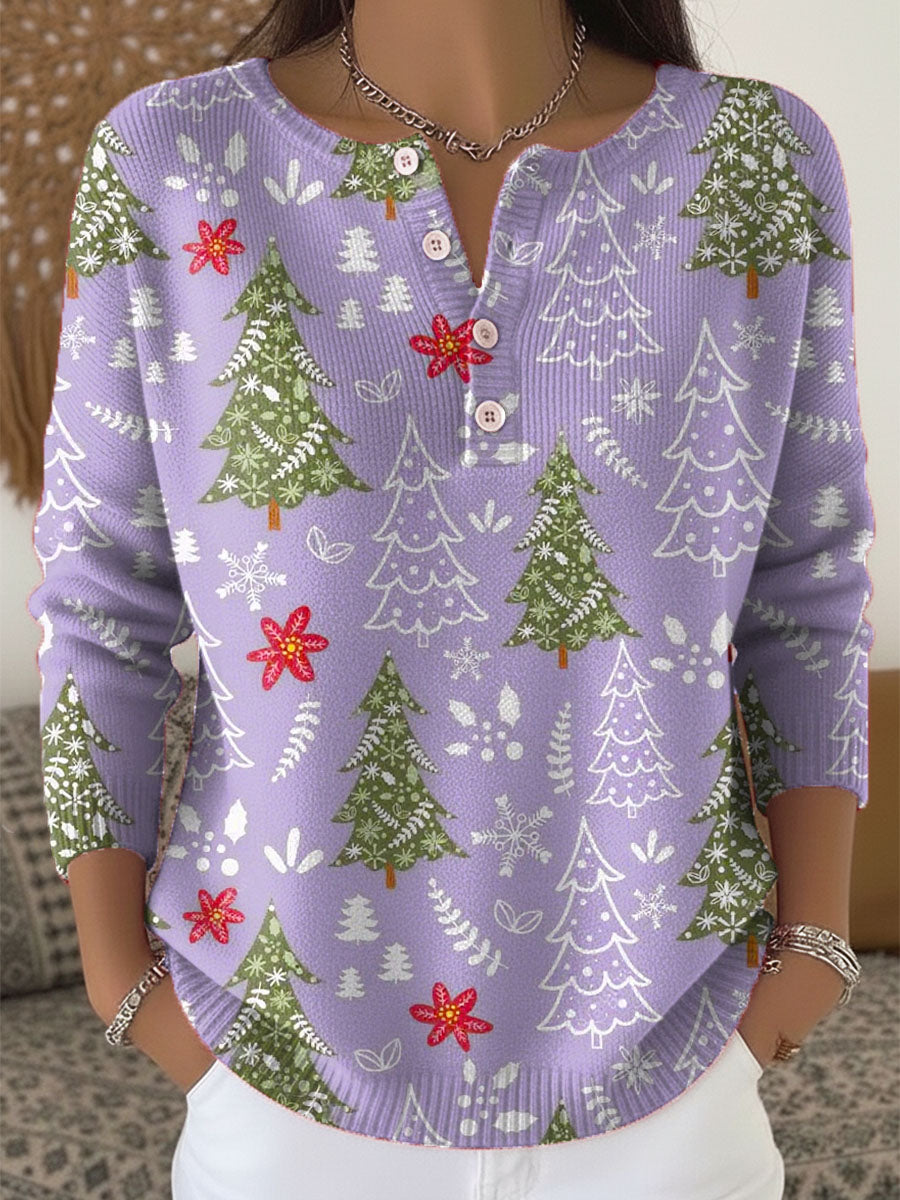 Sofia | Christmas Sweater with Decorative Buttons