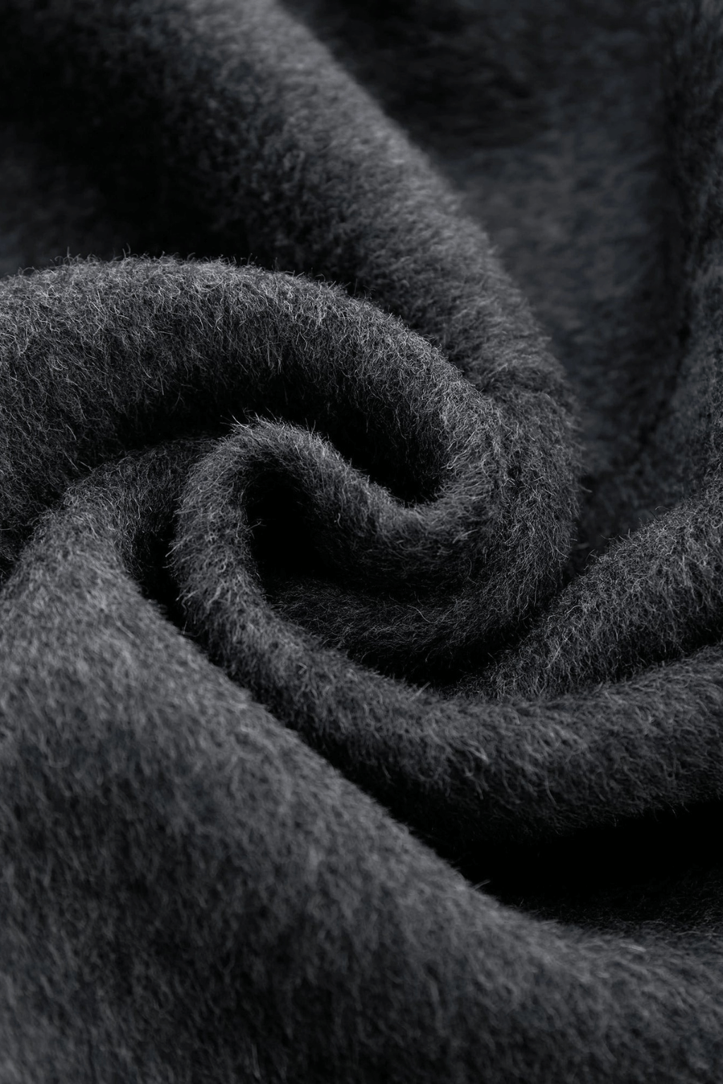 Belted Double-Breasted Grey Wool Coat