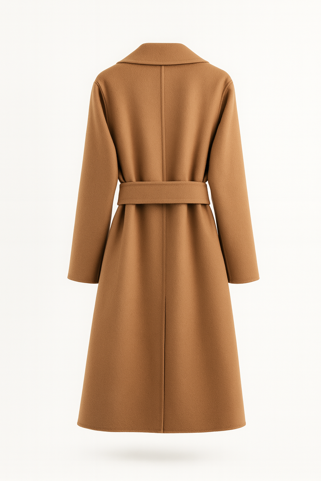 Classic Long Belted Wool Coat
