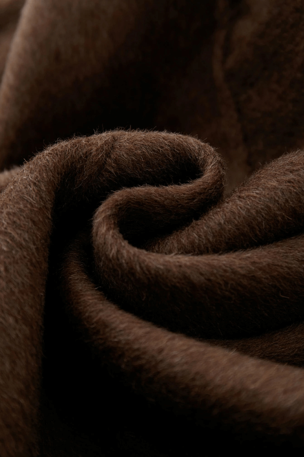 Double Breasted Dark Brown Wool Coat