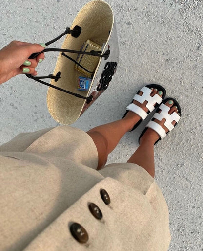 Tamara | Leather Slides