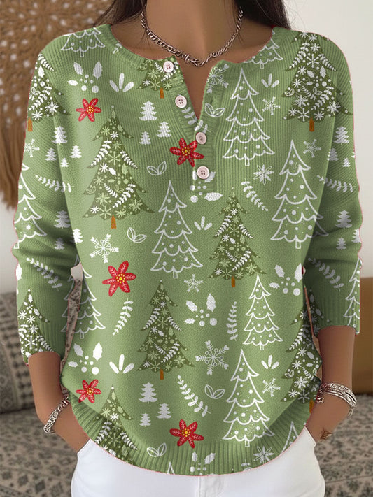Sofia | Christmas Sweater with Decorative Buttons