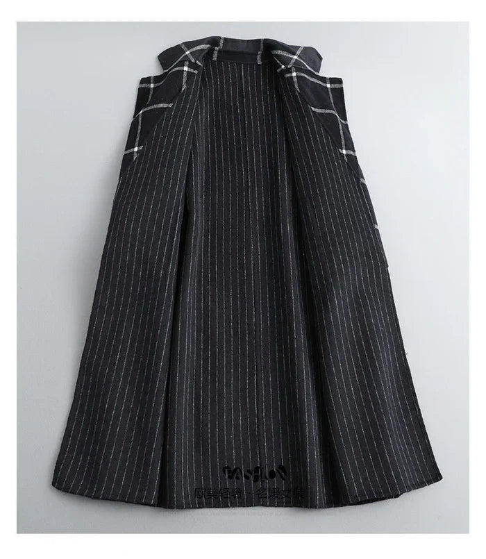 Checked Wool Coat in Scandinavian Style