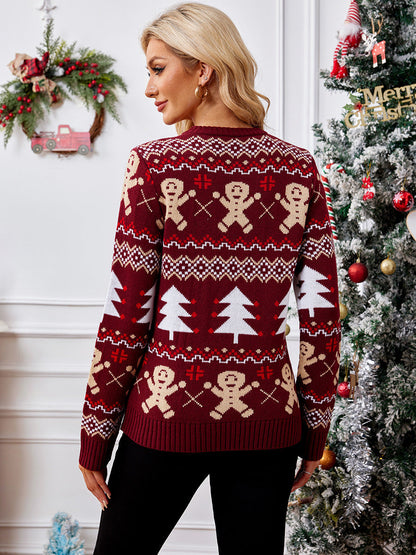 Ruby | Christmas Jumper – Knitted, Christmas Pattern, Round Neck, Long Sleeves