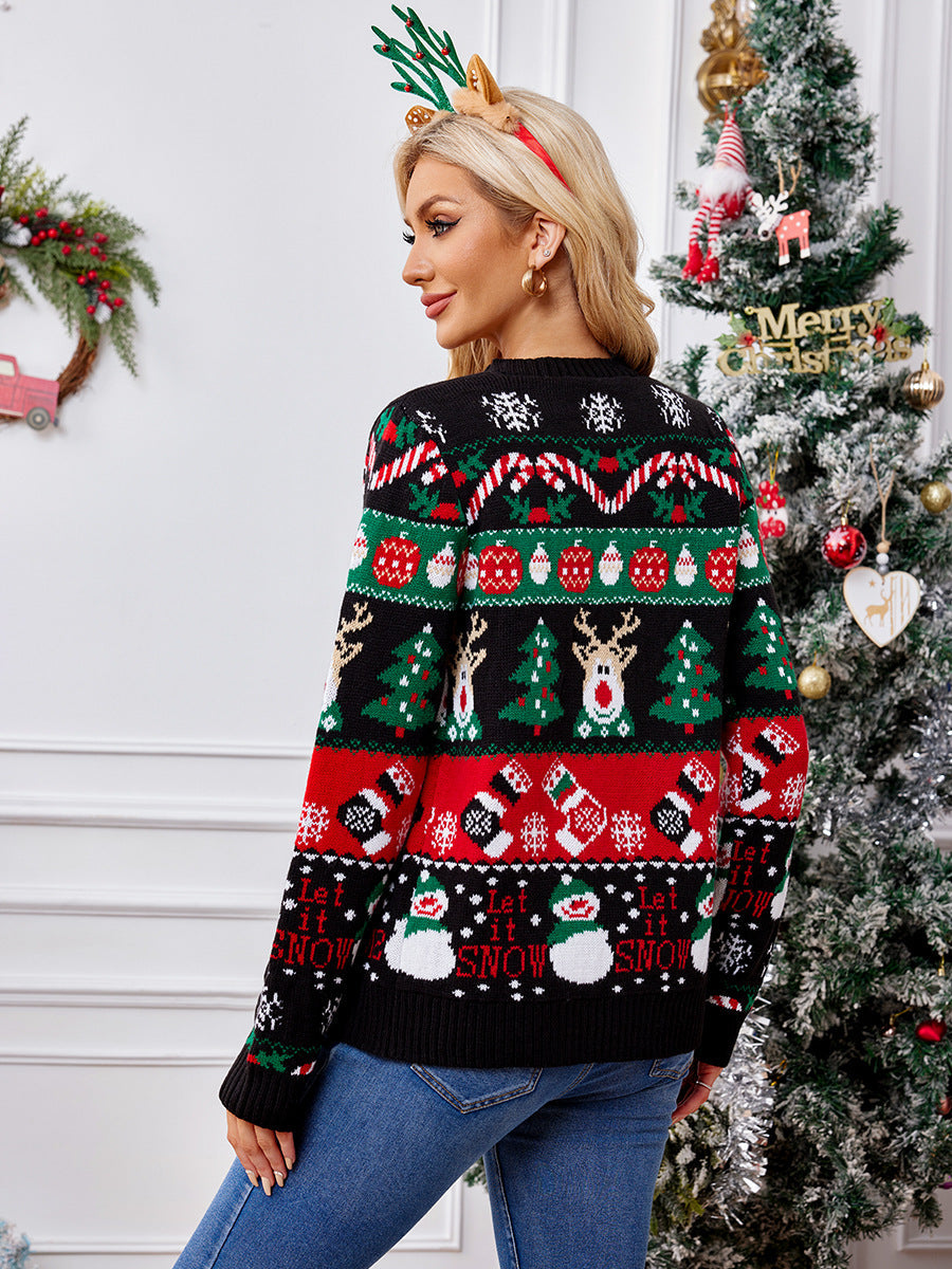Alice | Knitted Christmas Cardigan – V-Neck & Button Closure