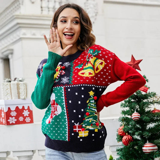 Evie | Christmas Jumper for Women – Knitted, Warm, Round Neck