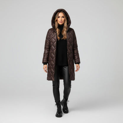 Ella | Elegant Hooded Down Jacket