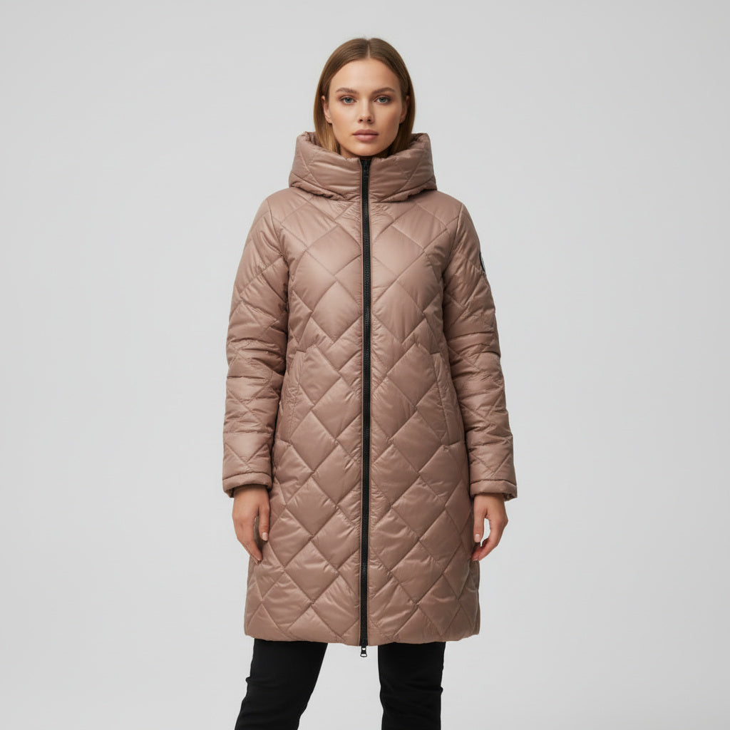 Ella | Elegant Hooded Down Jacket