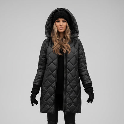 Ella | Elegant Hooded Down Jacket