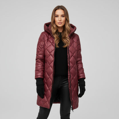 Ella | Elegant Hooded Down Jacket