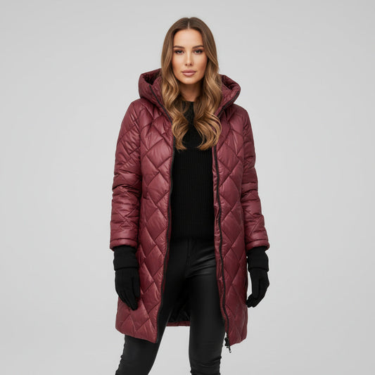 Ella | Elegant Hooded Down Jacket
