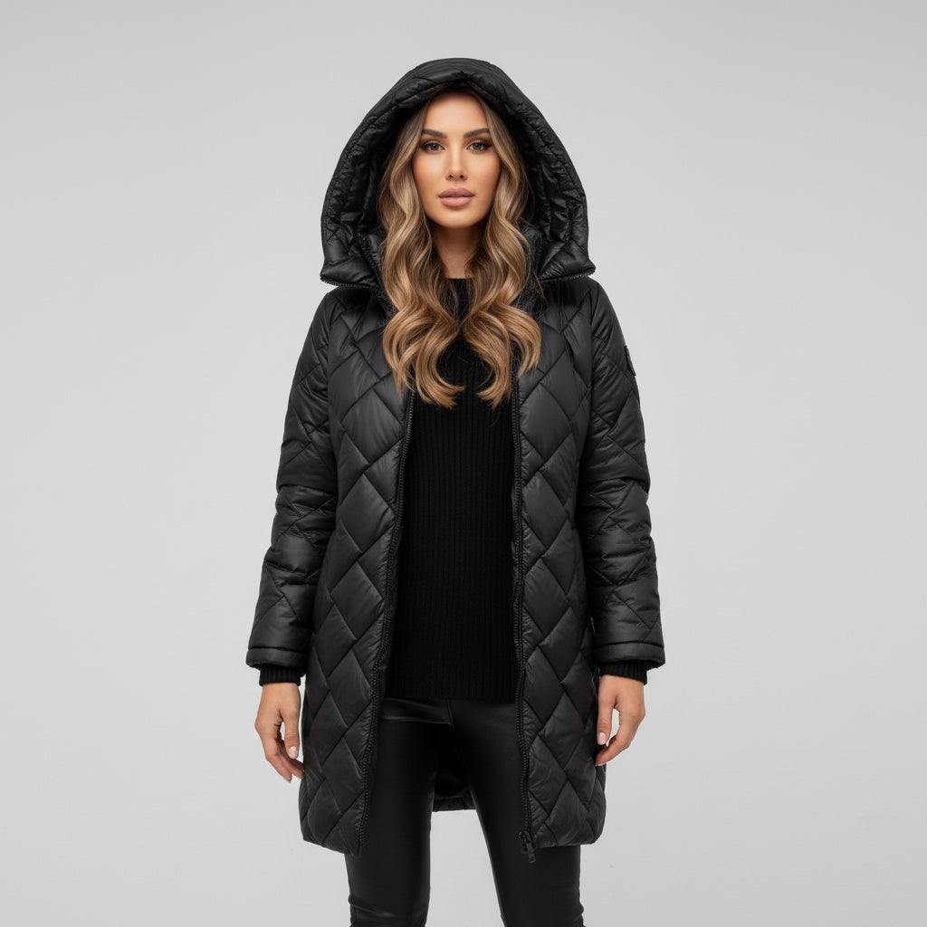 Ella | Elegant Hooded Down Jacket
