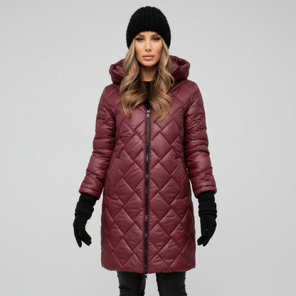 Ella | Elegant Hooded Down Jacket