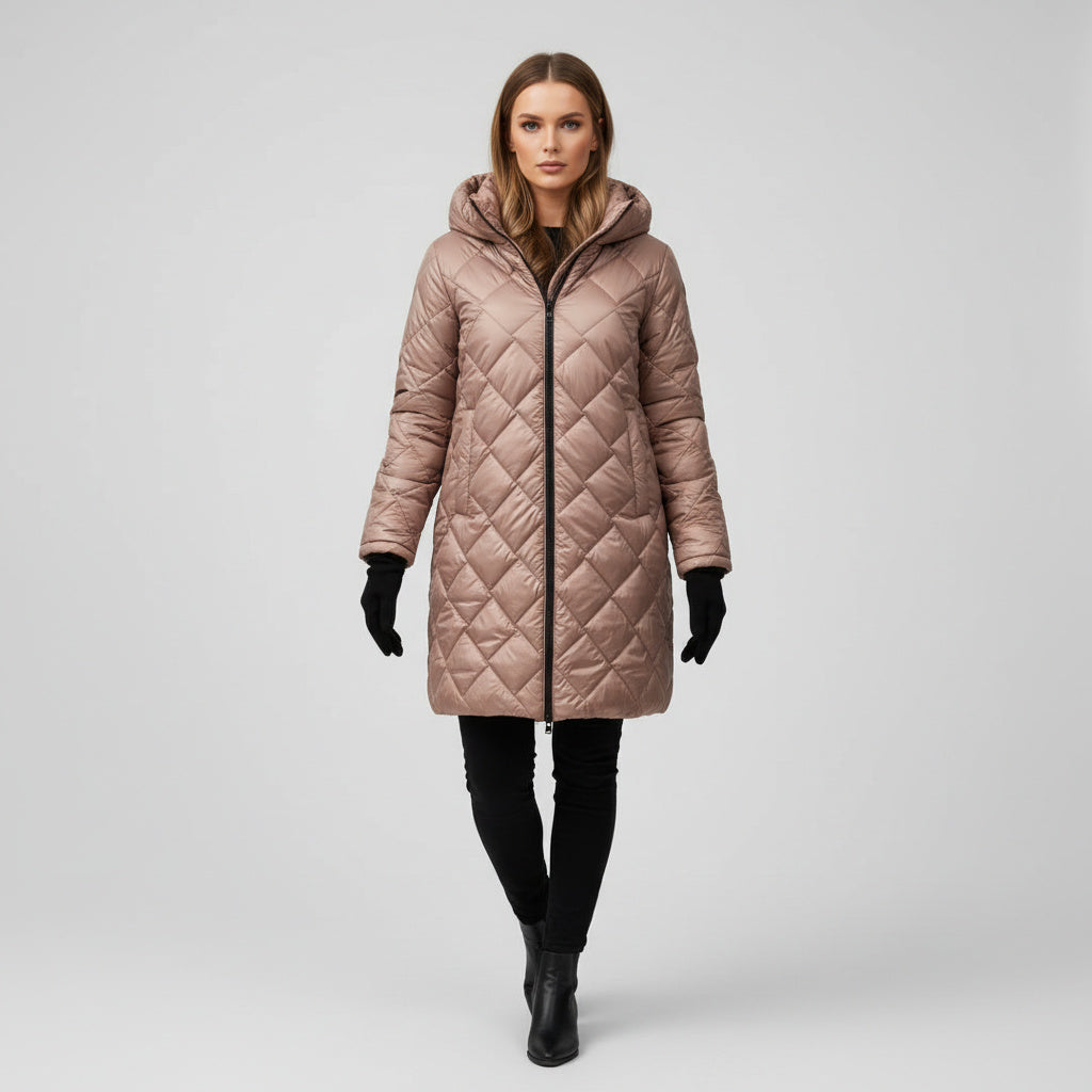 Ella | Elegant Hooded Down Jacket