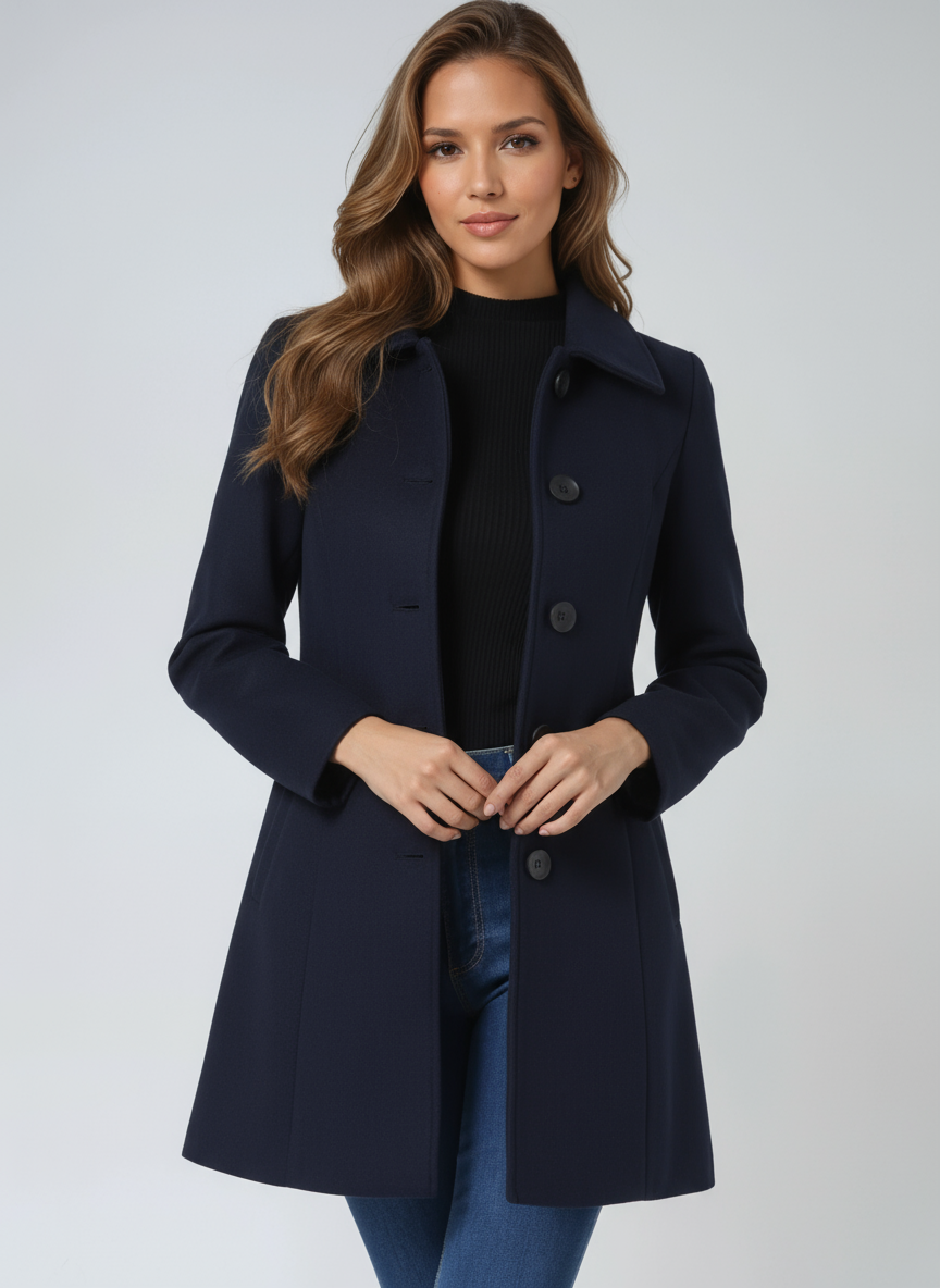 Single Breasted Winter Trench Coat