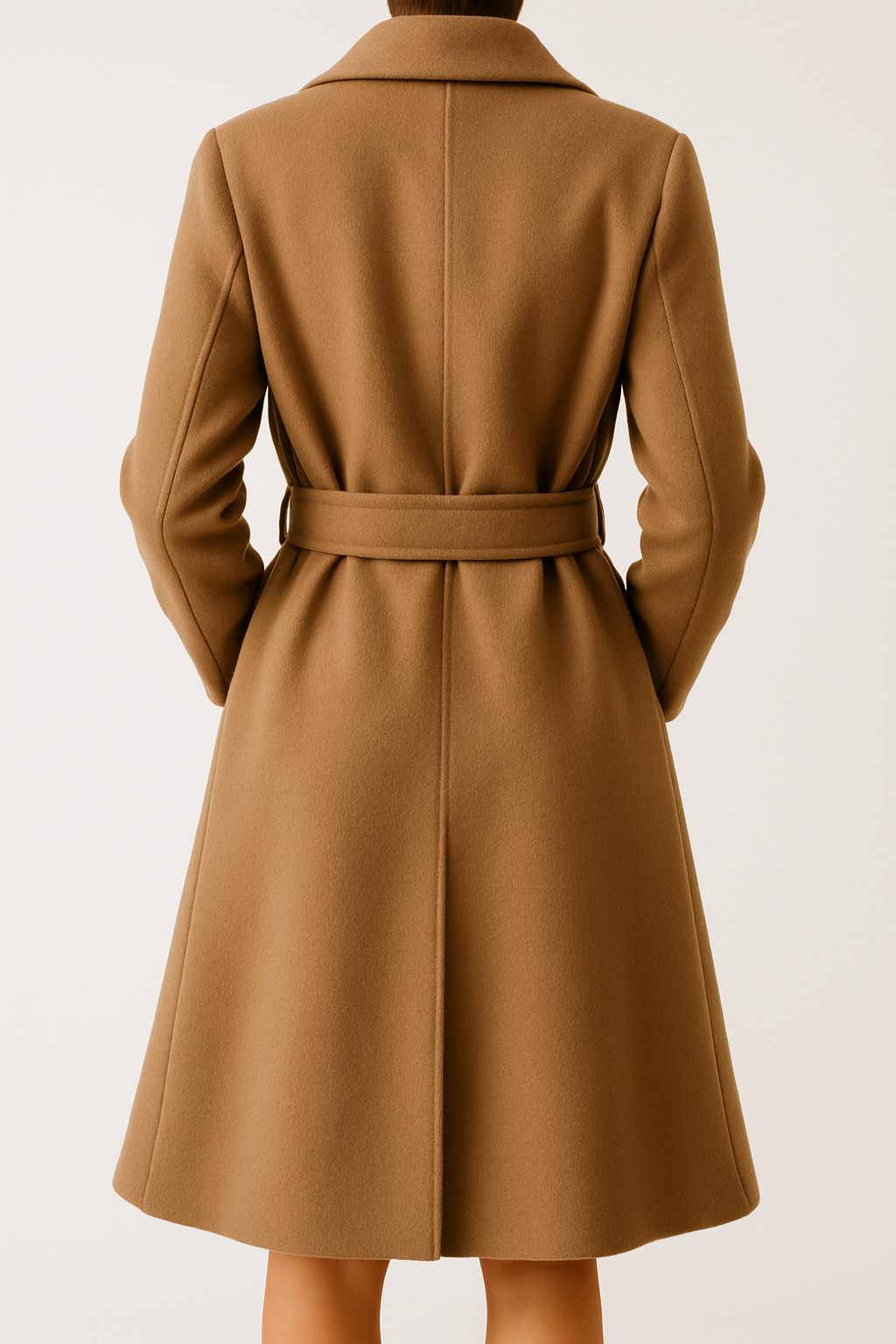 Classic Long Belted Wool Coat