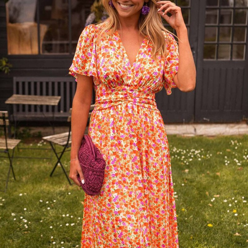 Ruth | Long V-neck Dress