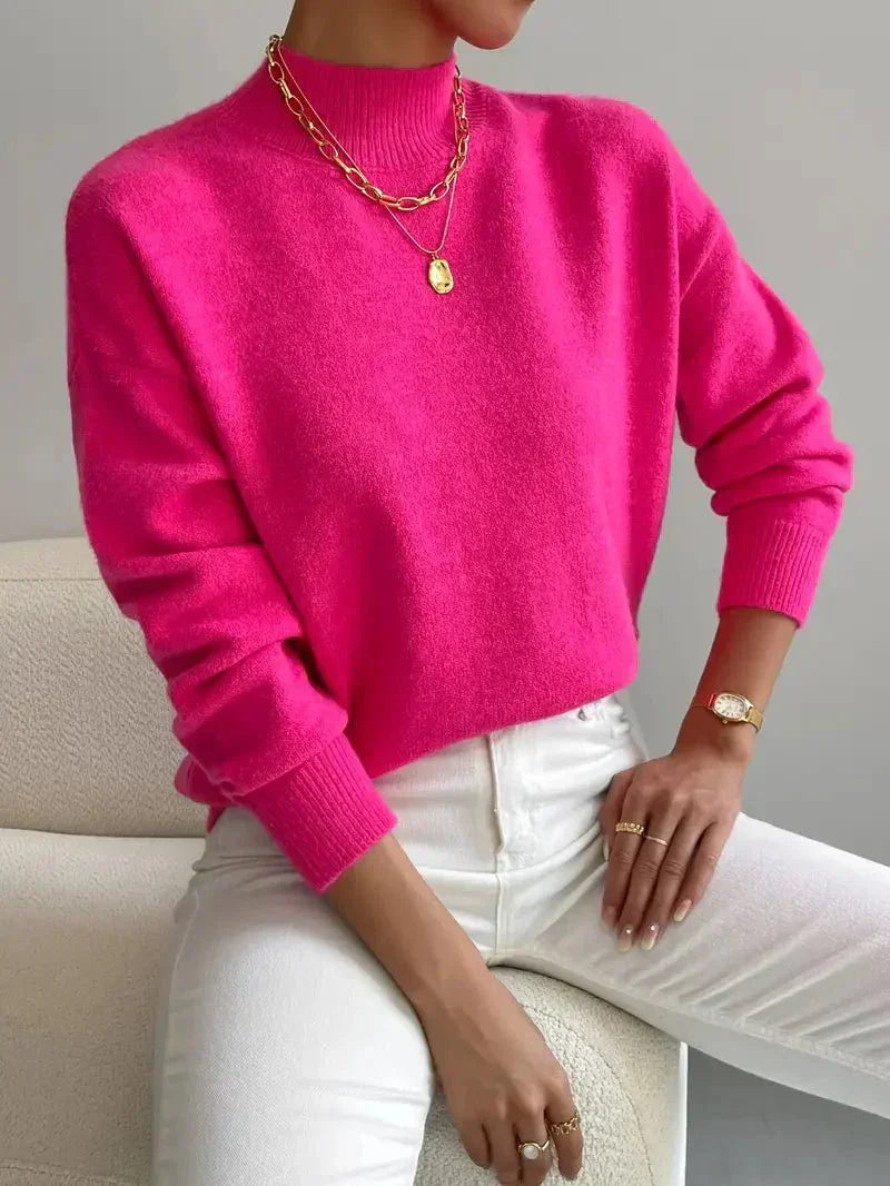 Rose | Elegant Relaxed-Fit Turtleneck
