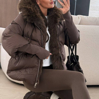Maeve | Faux Fur Trim Puffer Jacket