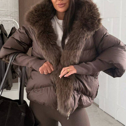 Maeve | Faux Fur Trim Puffer Jacket