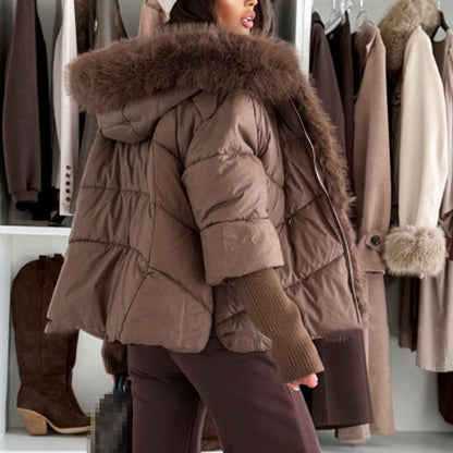 Maeve | Faux Fur Trim Puffer Jacket